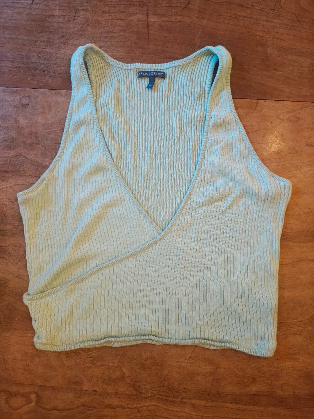 Savage XFenty Featherweight Knit Faux Wrap Crop Top size 1X